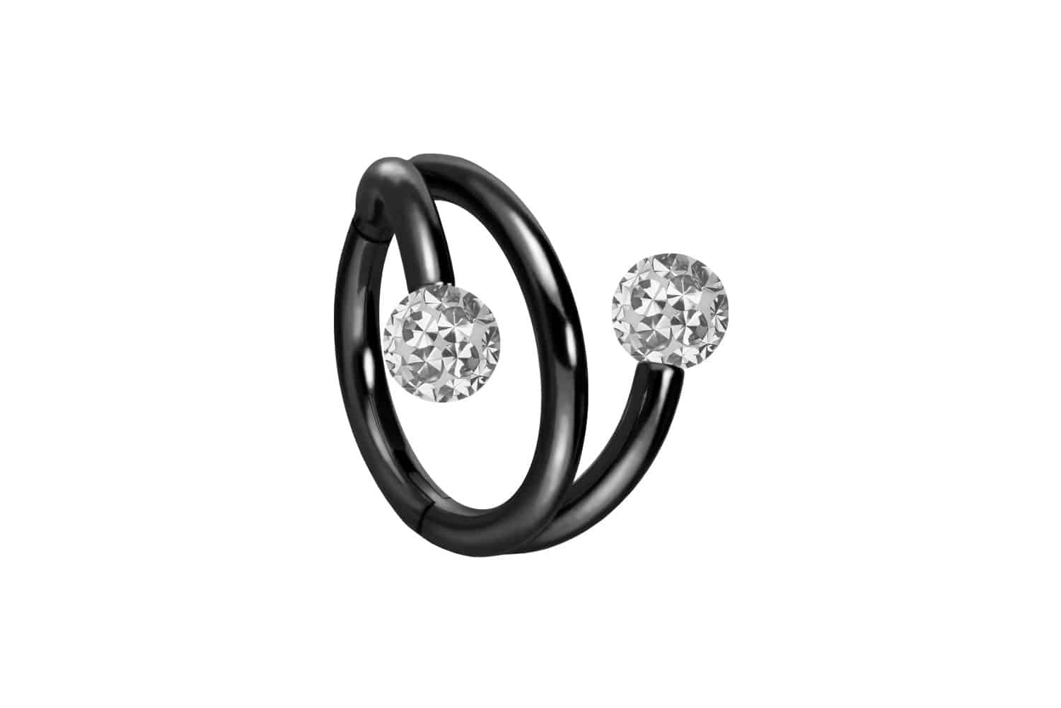 Titan Segmentring Clicker Piercing mit Innengewinde 3 RINGE + 2 EPOXY-KUGELN